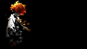 Zenitsu Agatsuma, Demon Slayer Kimetsu No Yaiba, Anime, Dark, Black, Oled, Artist, Artwork, Digital Art, 4K wallpaper