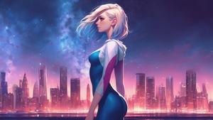 Gwen Stacy, Artwork, Artist, Digital Art, Superheroes, Ai, Deviantart, , 4K wallpaper