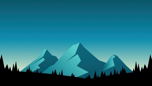 Mountains, Minimalism, Minimalist, Artist, Artwork, Digital Art, Nature, 4K wallpaper