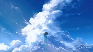 Anime Girl, Anime, Clouds, Artist, Artwork, Digital Art, Pixiv, 4K wallpaper