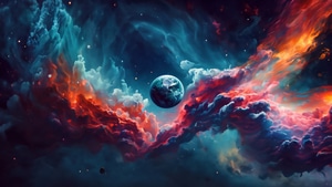 Space, Nebula, Planet, Digital Universe, Artist, Artwork, Digital Art, 4K wallpaper