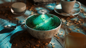 UFO, Macro, Farm Land, Coffee cup, Saucer, 4K wallpaper