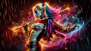 Harley Quinn, Superheroes, Artwork, Art, Digital Art, Ai, Deviantart, Two Toned Hair, 4K wallpaper