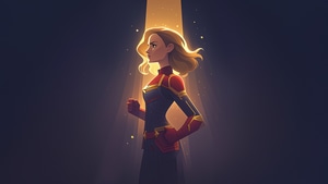 Captain Marvel, Superheroes, Artwork, Digital Art, 4K wallpaper