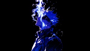 Satoru Gojo, AMOLED, Jujutsu Kaisen, Black background, 4K wallpaper