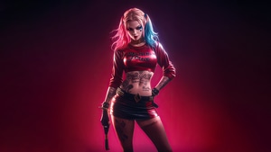 Harley Quinn, Superheroes, Artwork, Digital Art, Ai, Deviantart, Two Toned Hair, 4K wallpaper