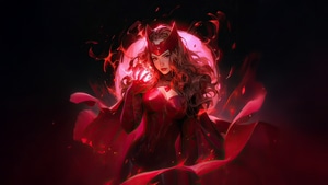 Scarlet Witch, Superheroes, Artwork, Digital Art, Ai, 4K wallpaper