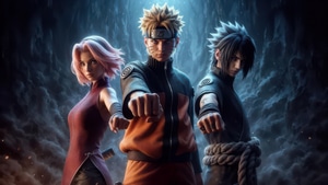 Naruto, Naruto Uzumaki, Sasuke Uchiha, Sakura Haruno, Kakashi Hatake, Anime, Artwork, Art, Ai, Artist, Digital Art, 4K wallpaper