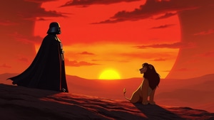 Darth Vader, Mufasa, Movies, Artwork, Art, Digital Art, 4K wallpaper