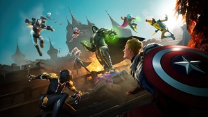 Doctor Doom, Wolverine, War Machine, Black Panther, Captain America, Mysterio, Gwenpool, Fortnite, Games, 2024 Games, Video Games, 4K wallpaper