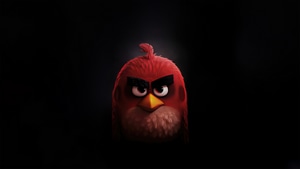 Angry Birds, Cartoons, Dark, Black, Oled, Artist, Artwork, Digital Art, 4K wallpaper