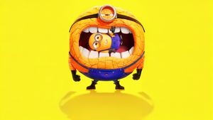 Minions, Despicable Me 4, Yellow background, 4K wallpaper