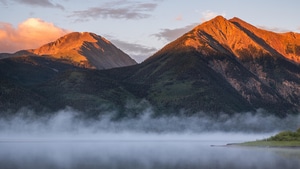 Lake, Mountains, Nature, 4K wallpaper