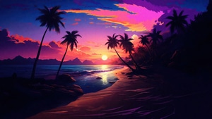 Beach, Minimalism, Minimalist, Artist, Artwork, Digital Art, 4K wallpaper