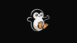 Penguin, Dark, Black, Linux, Minimalism, Minimalist, Artist, Artwork, Digital Art, 4K wallpaper