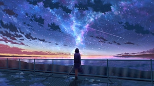 Anime Girl, Anime, Sky, Artist, Artwork, Digital Art, Pixiv, 4K wallpaper