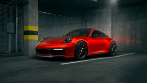 Porsche 911 Carrera S, Red cars, 4K wallpaper
