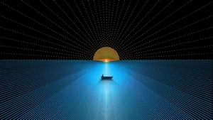 Boat, Retrowave, Dark, Black, Artist, Artwork, Digital Art, 4K wallpaper