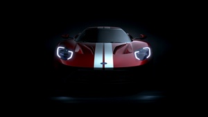 Ford GT, Black background, 4K wallpaper