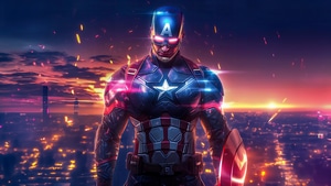 Captain America, Superheroes, Artwork, Ai, Art, 4K wallpaper
