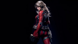 Lady Deadpool, Superheroes, Artwork, Artist, Digital Art, Ai, Dark, 4K wallpaper