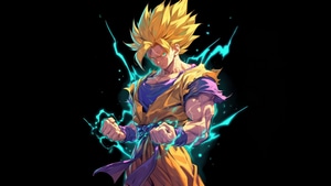 Goku, Anime, Artwork, Artist, Digital Art, Ai, Dark, , 4K wallpaper