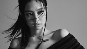 Jennie, Black and White, Photoshoot, Grey background, South Korean Singer, Monochrome, Elle Magazine, 4K wallpaper