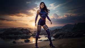X Men, Psylocke, Artwork, Digital Art, Ai, Superheroes, 4K wallpaper