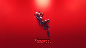 Lady Deadpool, Superheroes, Minimalism, Minimalist, Red, Artist, Artwork, Digital Art, 4K wallpaper