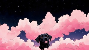 Dog, Pink, Artist, Artwork, Digital Art, 4K wallpaper