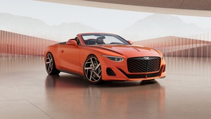Bentley Mulliner Batur, Convertible, 2024, Orange aesthetic, 4K wallpaper