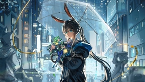 Anime, Anime Girl, Umbrella, Rain, Artist, Artwork, Digital Art, 4K wallpaper