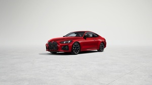 BMW 430i Coupé M Sport, 2024, Red cars, White background, 4K wallpaper