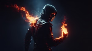 Scorpion, Mortal Kombat, Games, Ai, Artwork, Artist, Digital Art, Video Games, 4K wallpaper