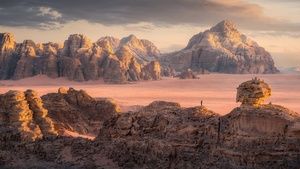 Wadi Rum, Desert, UNESCO World Heritage Site, Valley of the Moon, Jordan, Arabian desert, 4K wallpaper