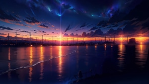 Sunset, Scenery, Artist, Artwork, Digital Art, 4K wallpaper