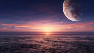 Planet, Space, Sea, Digital Universe, Manipulation, Relaxing, Ocean, Artist, Artwork, Digital Art, 4K wallpaper