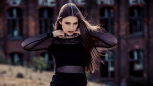 Black Dress, Girls, Model, 4K wallpaper