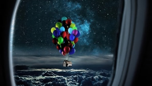 Air Balloon, House, Artist, Artwork, Digital Art, 4K wallpaper