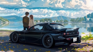 Love, Couple, Cars, Artist, Artwork, Digital Art, 4K wallpaper