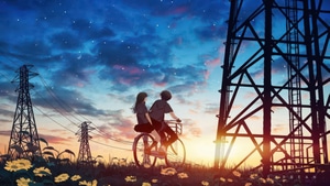 Couple, Love, Bicycle, Artist, Artwork, Digital Art, 4K wallpaper