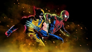 Spiderman, Wolverine, Superheroes, Artwork, Digital Art, 4K wallpaper