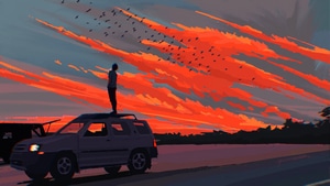 Alone, Boy, Artist, Artwork, Digital Art, Pixiv, 4K wallpaper