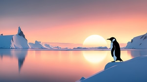 Penguin, Minimalism, Minimalist, Artist, Artwork, Digital Art, 4K wallpaper