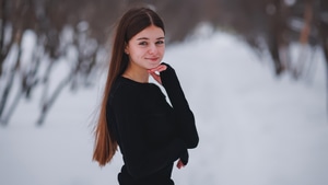 Blue Eyes, Smiling, Girls, Model, 4K wallpaper
