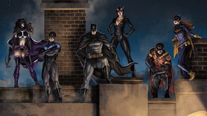 Catwoman, Batman, Nightwing, Batgirl, Superheroes, Artwork, Art, Digital Art, Deviantart, 4K wallpaper
