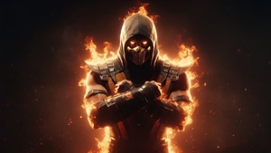 Scorpion, Mortal Kombat, Games, Ai, Artwork, Artist, Digital Art, Video Games, 4K wallpaper