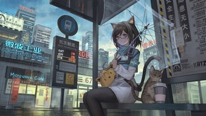Artist, Artwork, Art, Digital Art, Anime Girl, Pixiv, 4K wallpaper