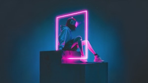 Artist, Artwork, Digital Art, Neon, 4K wallpaper