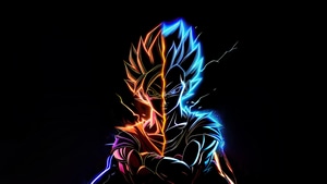Goku, Vegeta, Anime, Artist, Artwork, Digital Art, Ai, Dark, 4K wallpaper